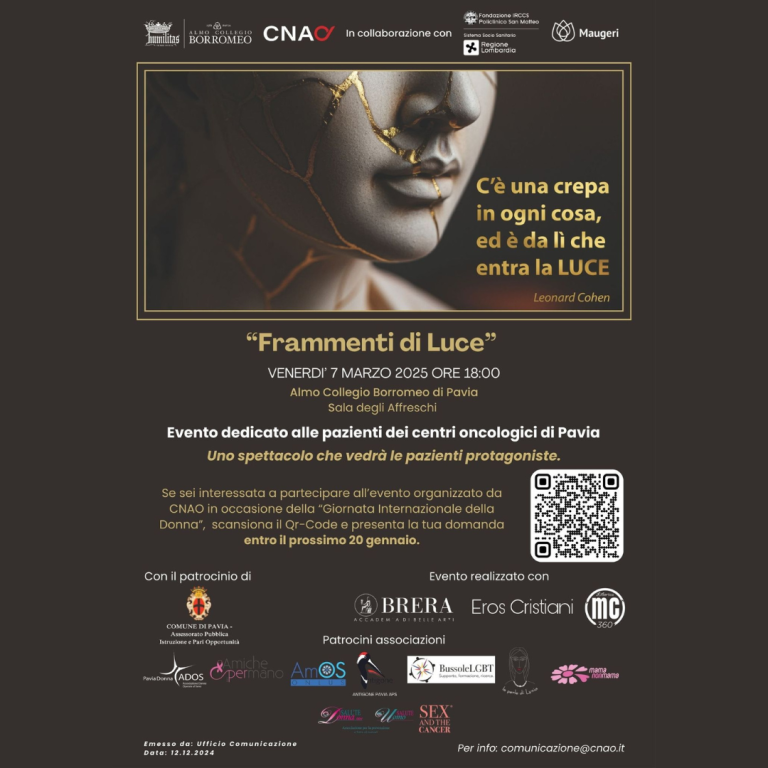 “Frammenti di luce”, evento di Fondazione CNAO